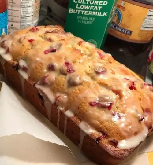 Orange Cranberry Bread with Easy Frosting