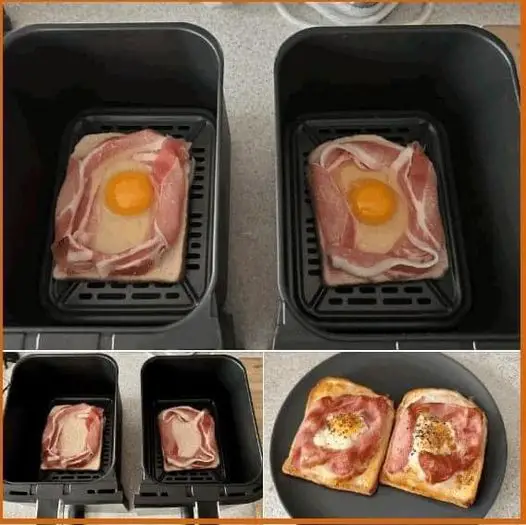 Air Fryer Bacon and Eggs