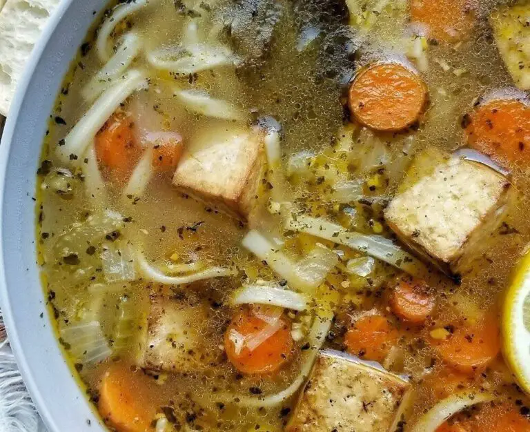 Chicken Noodle Soup with Tofu
