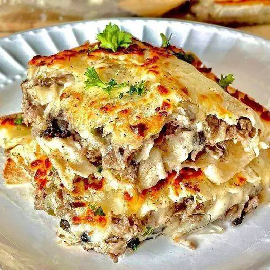 philly cheesesteak lasagna