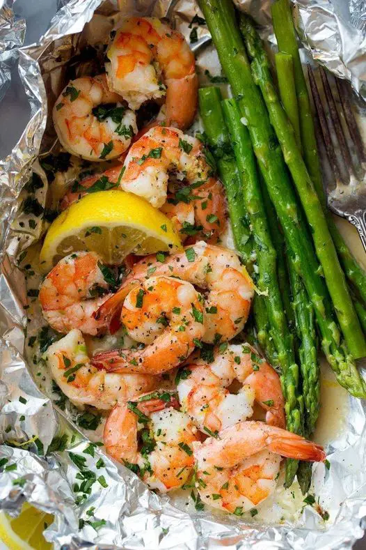 shrimp and asparagus