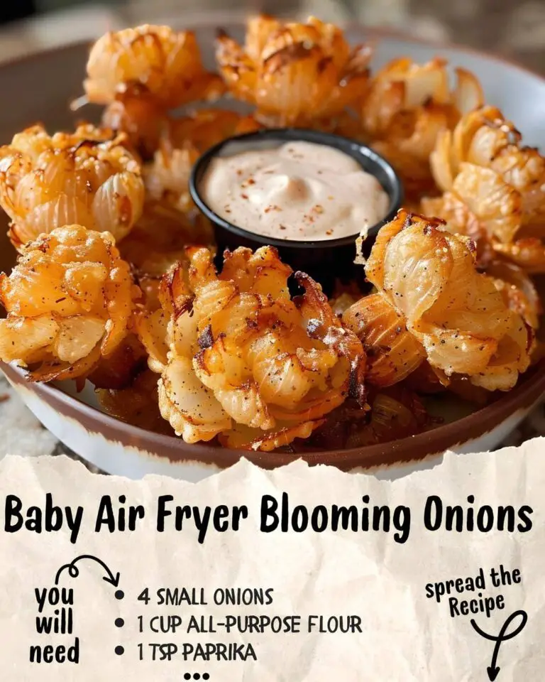 Baby Air Fryer Blooming Onions