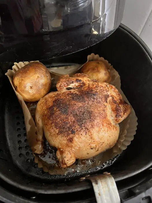 Roast chicken and potatoes