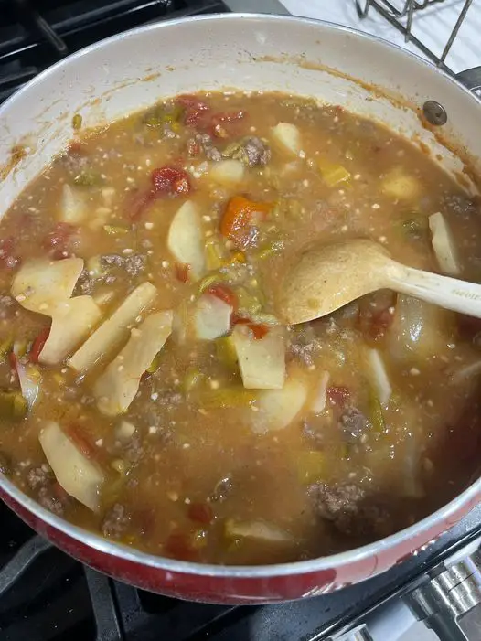 Green chile stew with Rosales