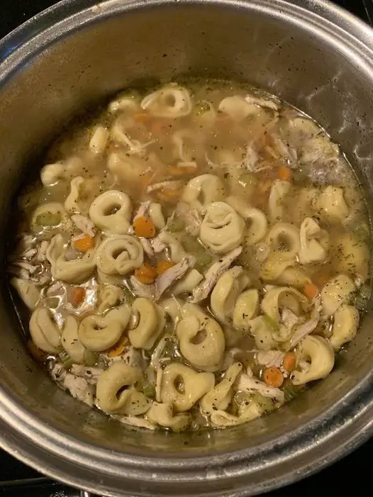 homemade chicken tortellini soup