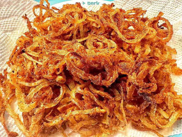 Air fryer crispy fried onions