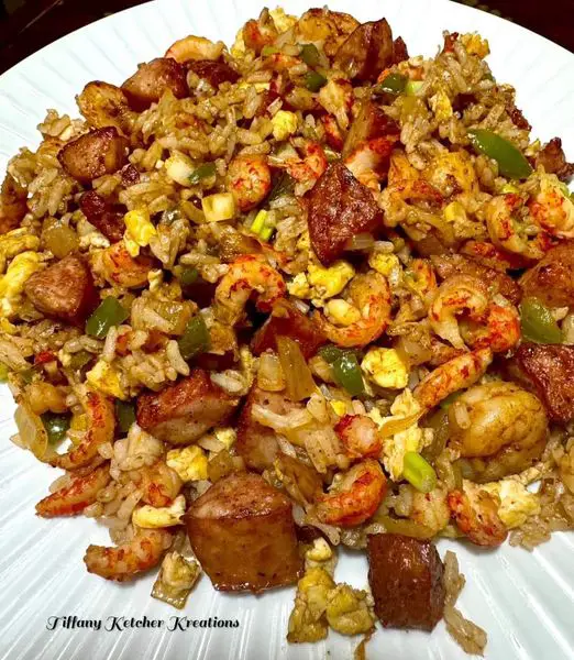 ANDOUILLE SAUSAGE FRIED RICE