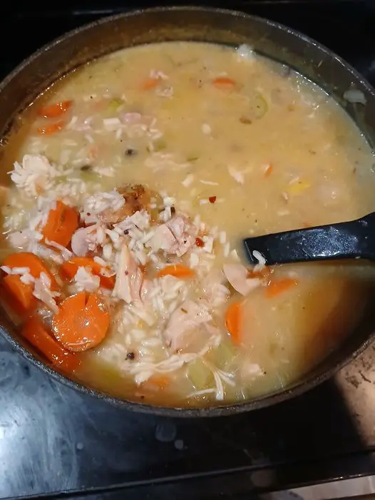 Homemade Chicken and rice soup