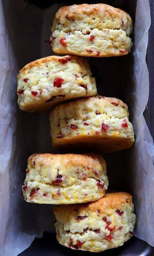 Orange, Cranberry Cream Scones