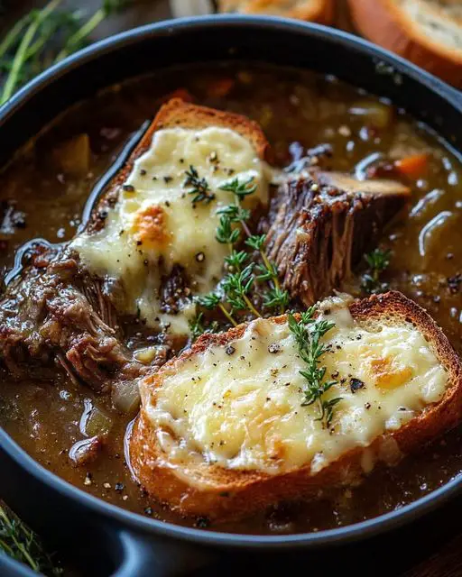 Savory Short Rib French Onion Soup