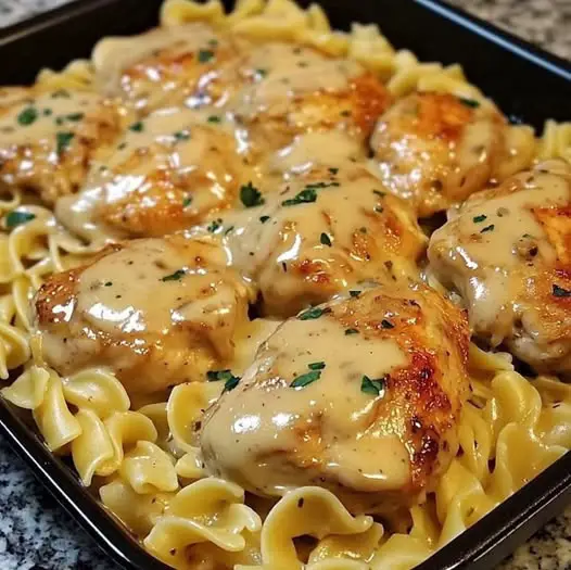 Chicken with Buttered Noodles