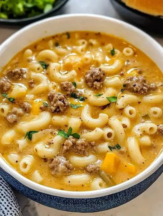 Cheeseburger Macaroni Soup