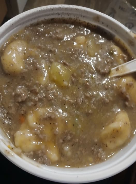 hamburger potatoe flour soup