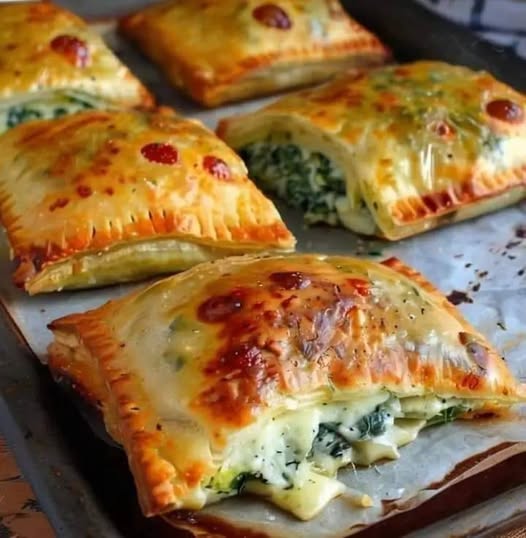 Cheesy Spinach Puff Pastry