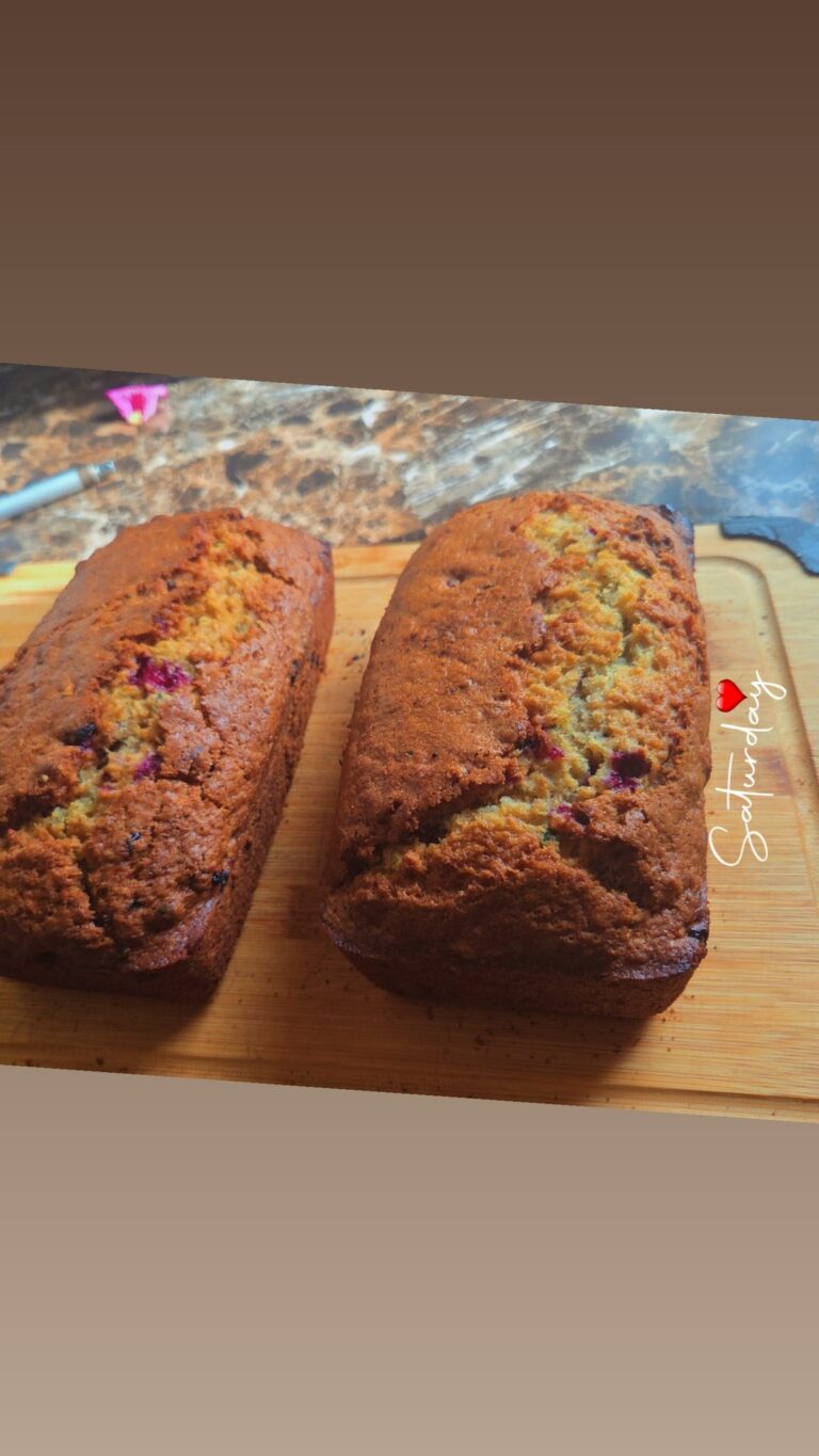 Cranberry zucchini loaves