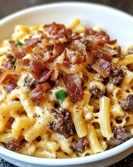 Loaded Bacon Cheeseburger Pasta