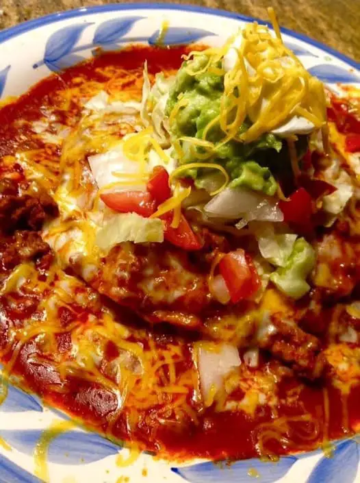 Red Enchiladas Stacked
