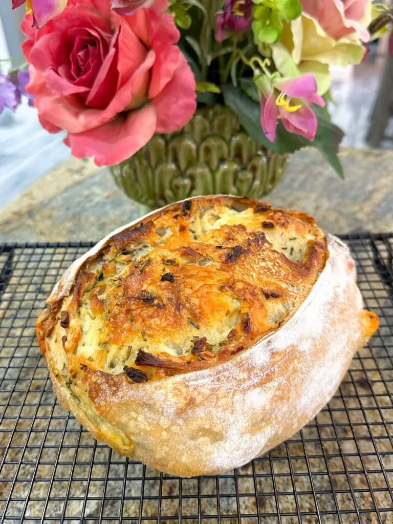 Roasted garlic Asiago cheese bread