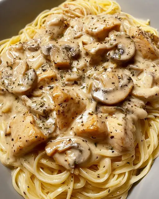 Creamy Garlic Chicken & Mushroom