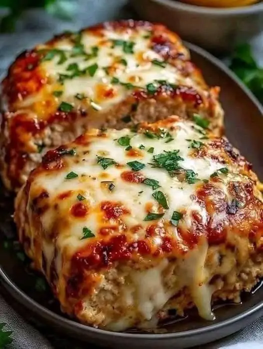 Garlic Parmesan Chicken Meatloaf