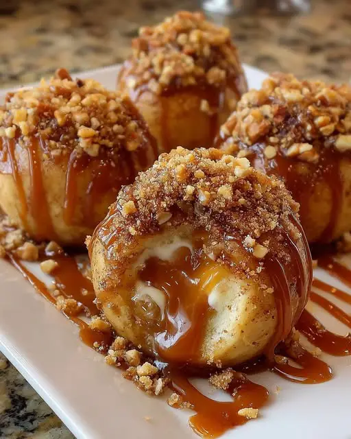Gooey Apple Caramel Bombs