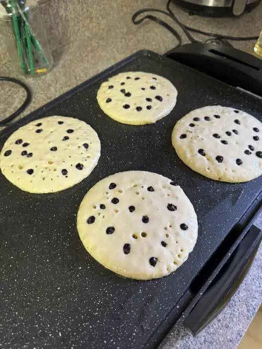 Saskatoon berry pancakes