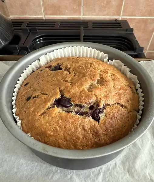 banana and blueberry cake