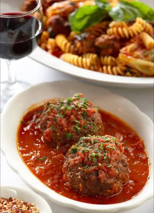 pasta and meatballs