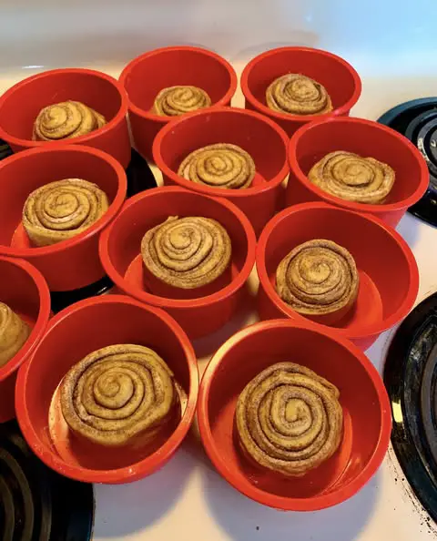 Homemade pumpkin cinnamon rolls