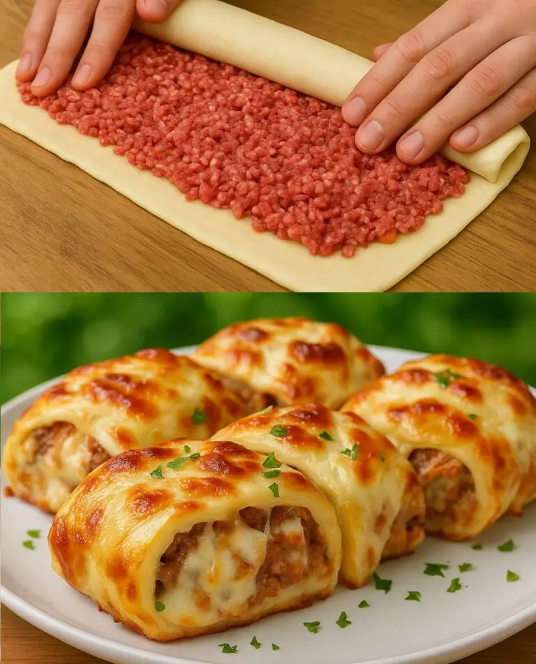 Savory Puff Pastry with Minced Meat and Cheese