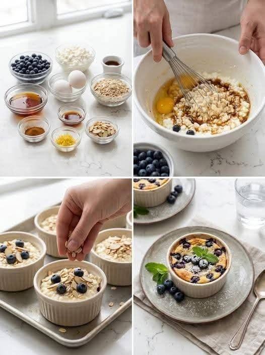 Blueberry Cottage Cheese Breakfast Bake