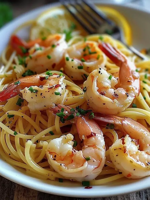 Keto Garlic Shrimp Scampi with Linguine