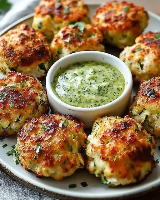 Golden Baked Chicken & Zucchini Protein Poppers