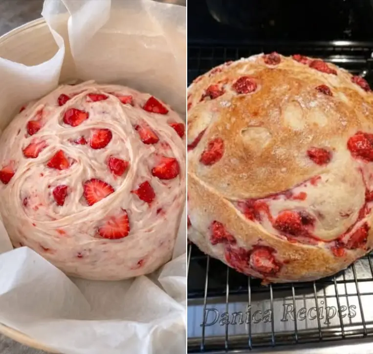 Sourdough Strawberry Cream Cheese Loaf