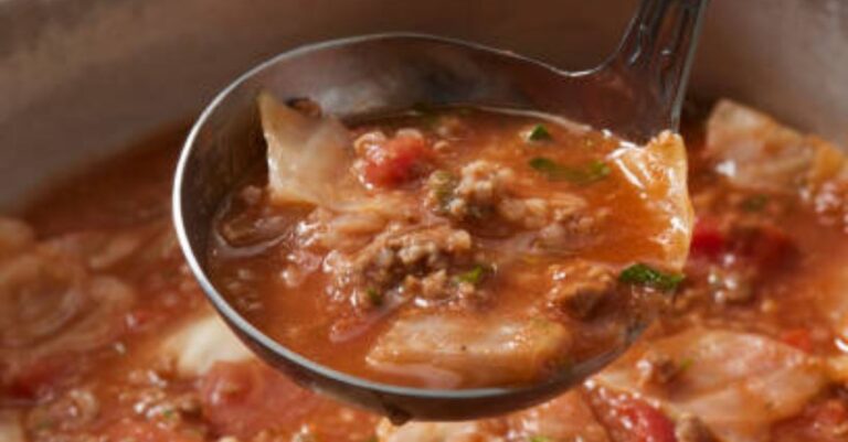 Cabbage and Ground Beef Soup