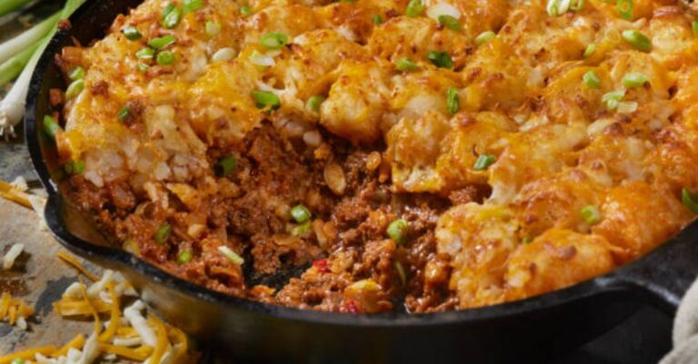 Cheesy Ground Beef and Potato Casserole