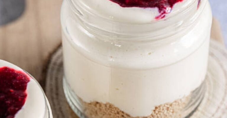 High protien cheesecake jar