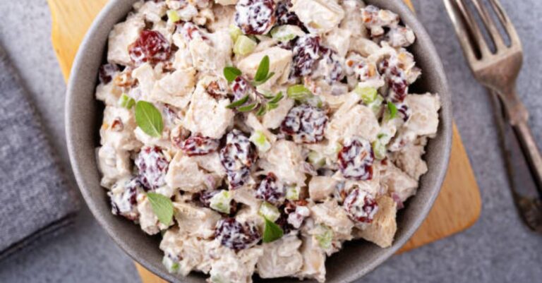 Creamy Cranberry Pecan Chicken Salad