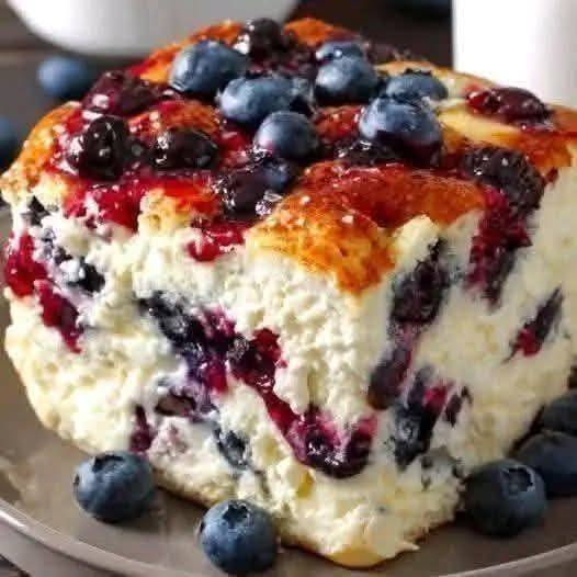 High Protein Berry Breakfast Bake