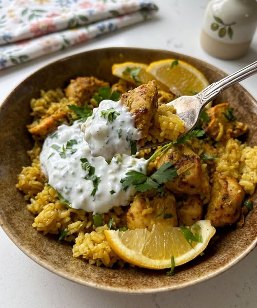 Chicken Tzatziki and Rice