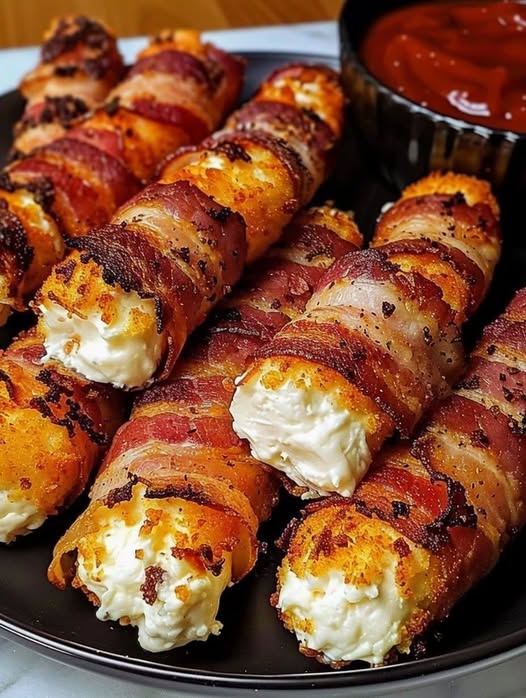 Bacon-Wrapped Mozzarella Sticks