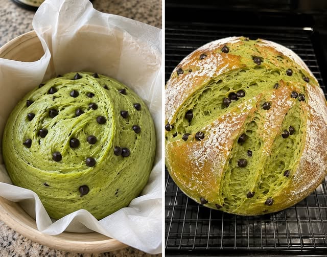 Matcha Sourdough Bread