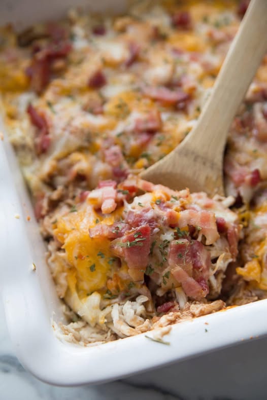 Keto BBQ Chicken Casserole