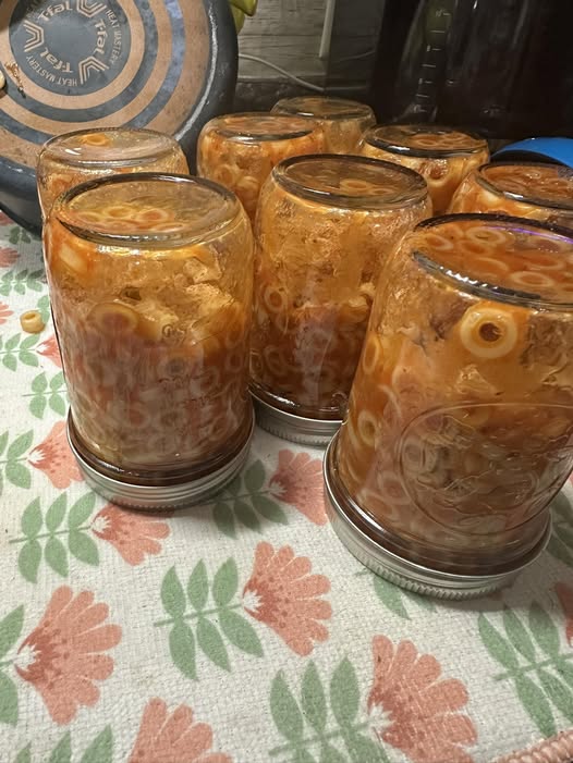 homemade canned “SpaghettiO’s”