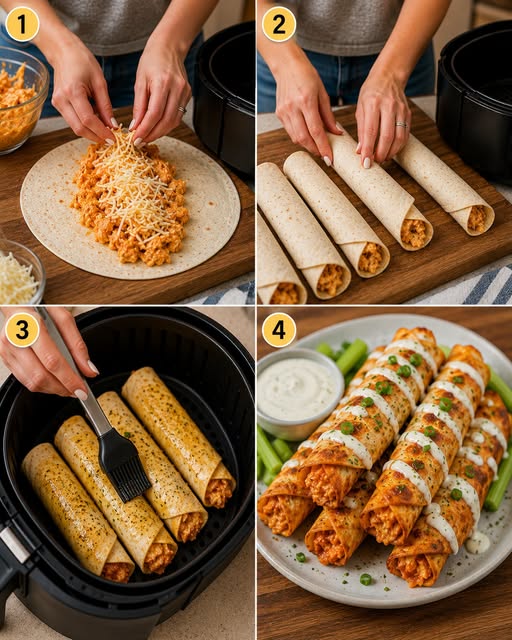 Buffalo Chicken Taquitos