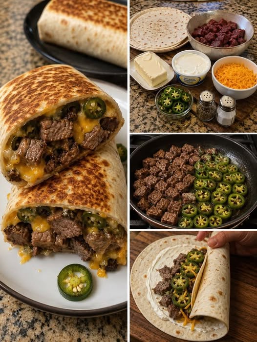 Popper Steak Wrap