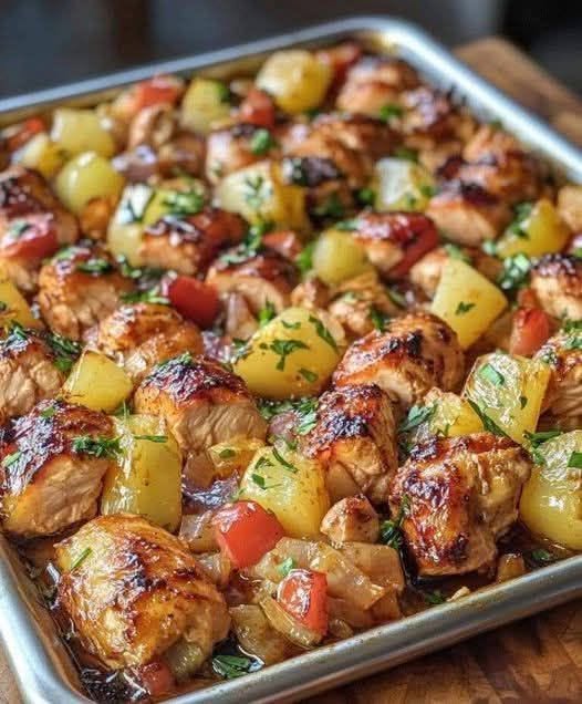 Sheet Pan Hawaiian Chicken