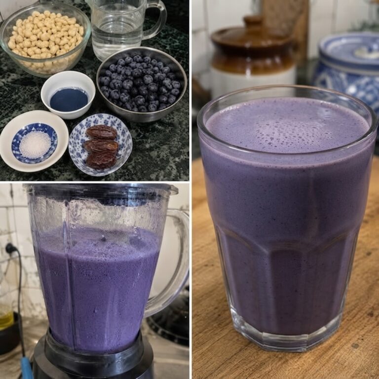Blueberry Blue Spirulina Macadamia Smoothie