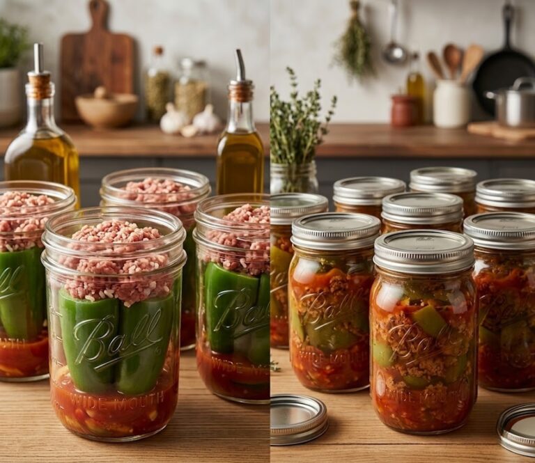 canning stuffed green bell peppers