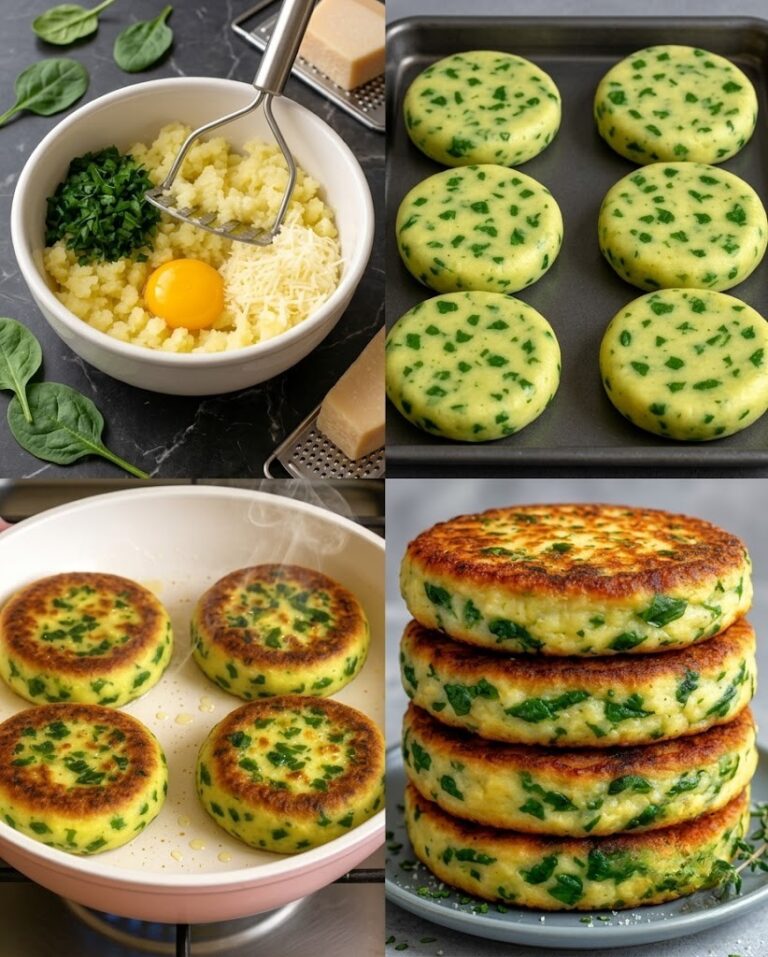 Potato Spinach Cheese Pancakes